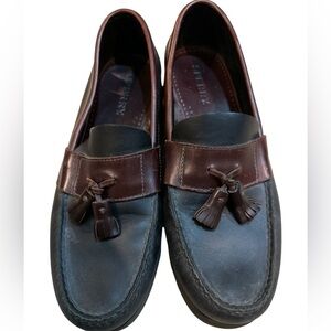 Sperry Men's Black and Brown Tassel Loafers size 10.5